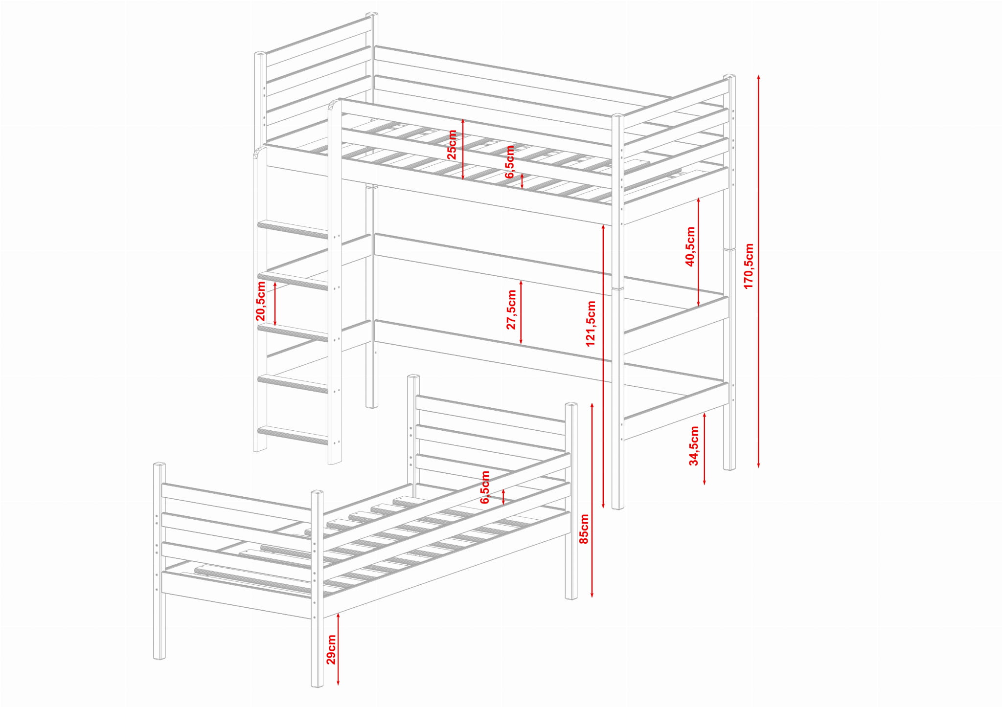 Loftsseng barneseng, Dario - Bilde 6