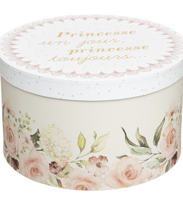 Runde oppbevaringsbokser roses, 3-pack