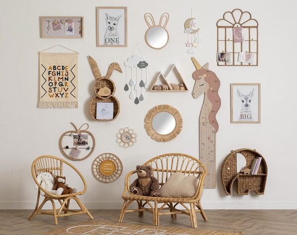 Veggfylle kanin, medium beige