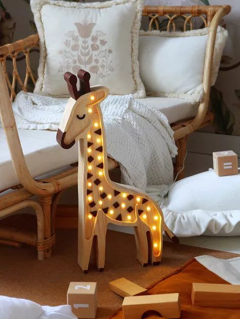 Little Lights, Nattlampe til barnerommet, Giraff Natur - Bilde 3