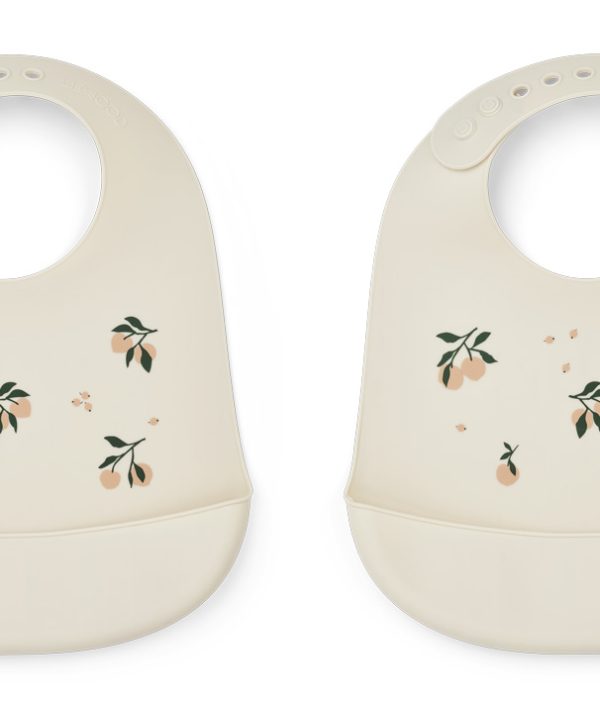 Liewood, Tilda Silikon smekke 2-pack, Peach sea shell mix