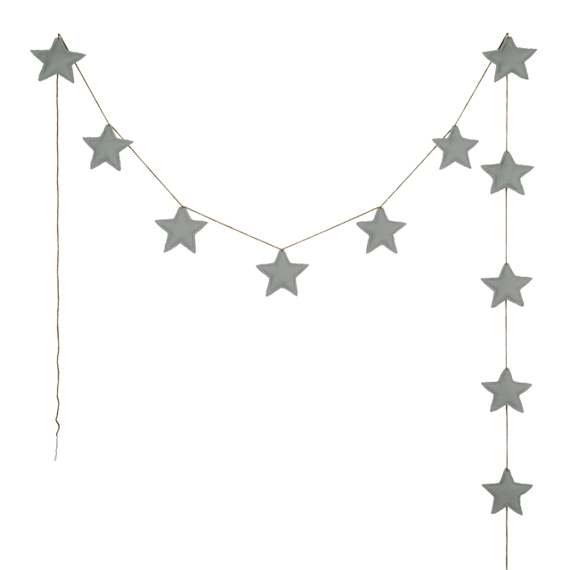 Numero 74, vimpel til barnerommet, Mini Star Silver Grey