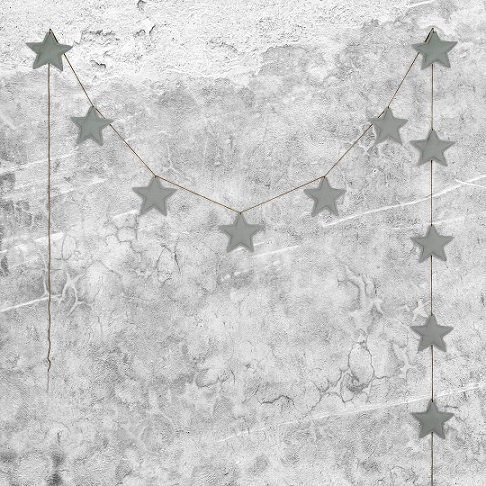 Numero 74, vimpel til barnerommet, Mini Star Silver Grey - Bilde 2