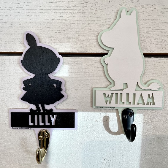 Personlig veggkrok med navn - Moomin