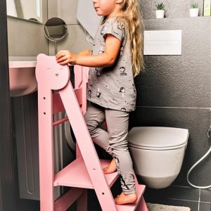 Hjelpe til krakk sammenleggbar, rosa