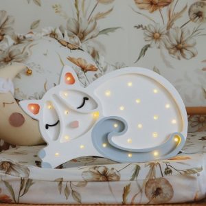 Little Lights, Nattlampe til barnerommet, Katt hvit