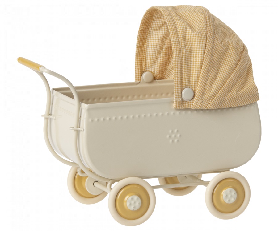 Maileg, barnevogn micro, yellow