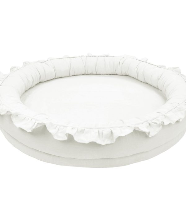 Cotton & Sweets hvit junior nest i 100% lin