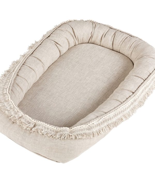 Cotton & Sweets, natur boho babynest i 100% lin