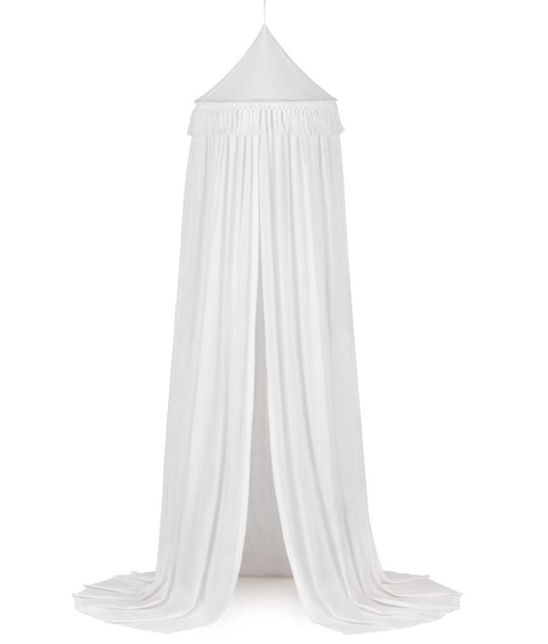 Boho hvit sengehimmel i bomull til barnerommet , Cotton & Sweets