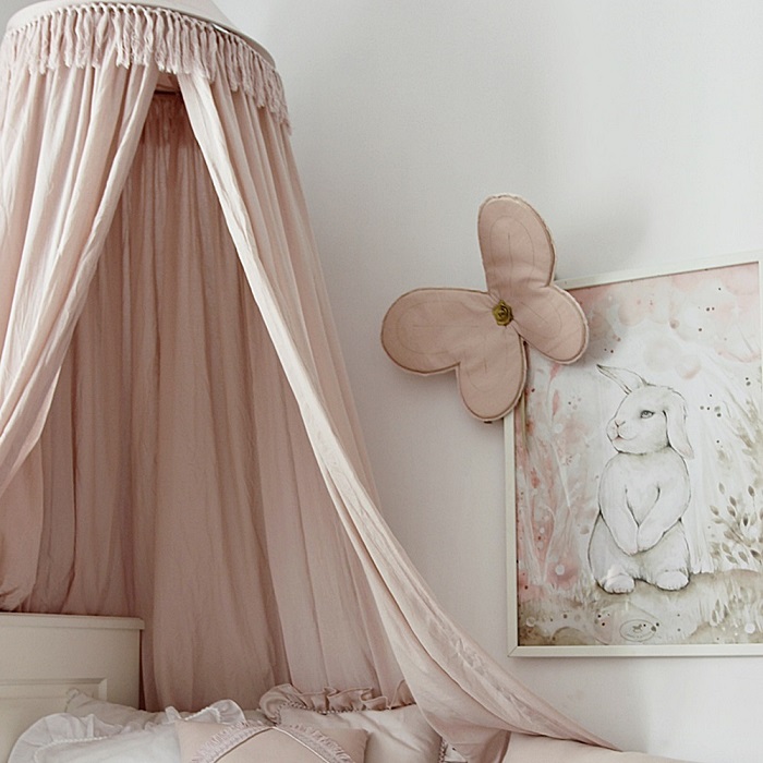 Boho rosa sengehimmel i bomull til barnerommet, Cotton & Sweets - Bilde 4