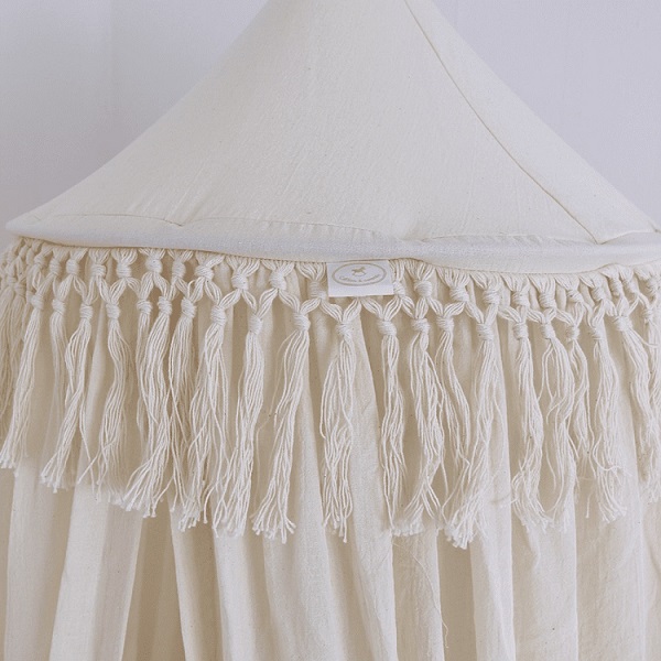 Boho vanilje sengehimmel i bomull til barnerommet, Cotton & Sweets - Bilde 4