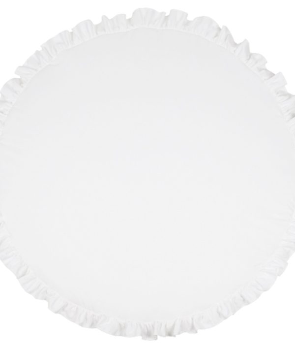 Hvit lekematte Basic med volang, Cotton&Sweets