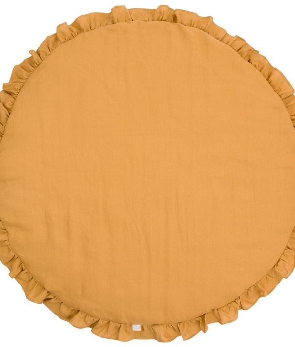 Caramel lekematte DeLuxe av lin med volang, Cotton & Sweets