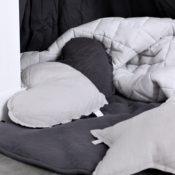Grafitt eksklusiv lekematte av lin, Pure Nature, Cotton&Sweets