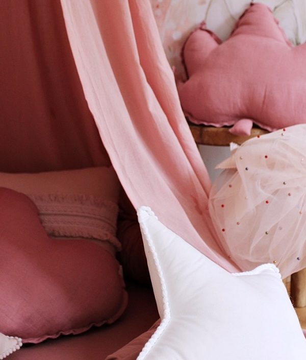 Sengehimmel blush pink til barnerommet med lysslynge, Cotton & Sweets