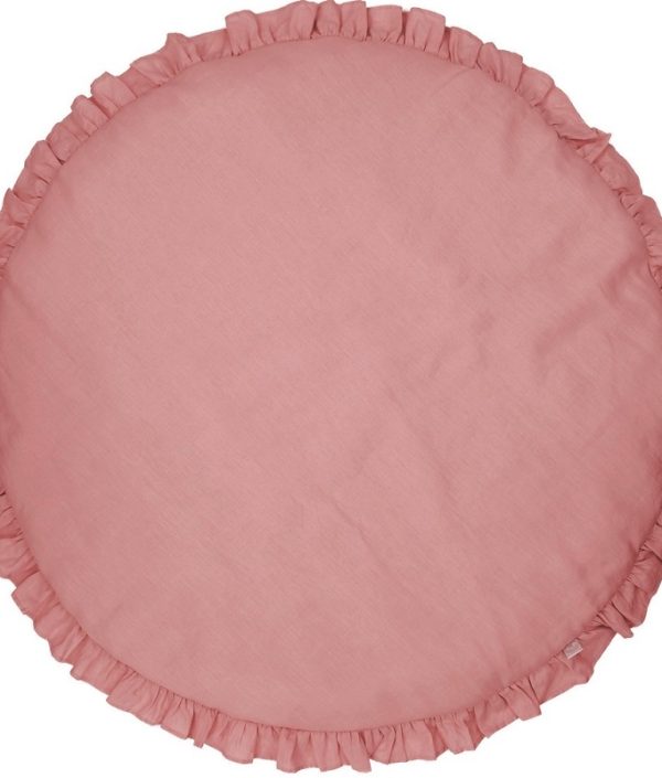 Blush lekematte DeLuxe av lin med volang, Cotton & Sweets