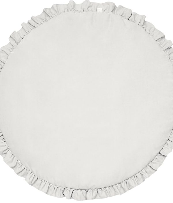 Lysegrå lekematte Basic med volang, Cotton&Sweets