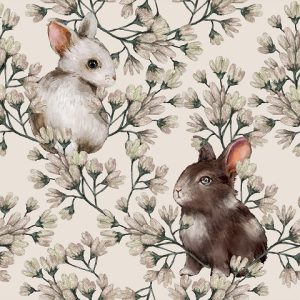 Dekorillo, tapet Rabbit world light