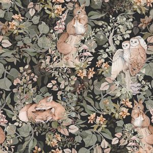 Dekorillo, tapet Forest animals dark