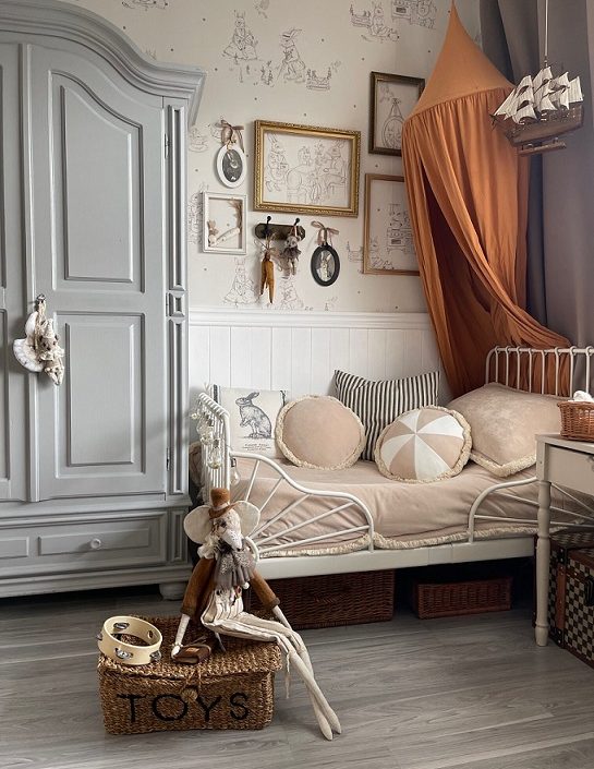 Dekorillo, tapet Vintage kaninfamilie