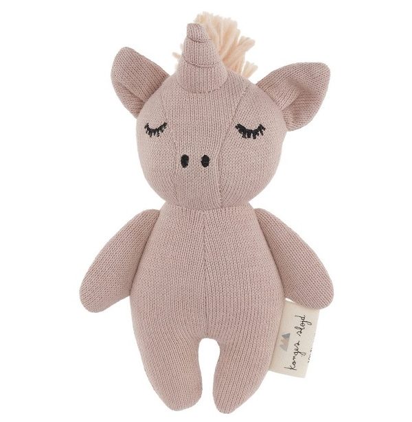 Konges Sløjd, rangle leke, Mini unicorn fawn rose