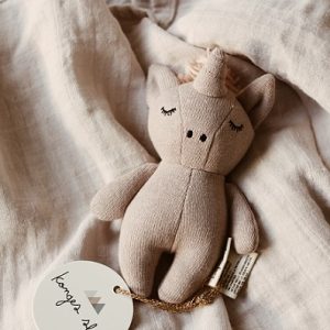Konges Sløjd, rangle leke, Mini unicorn fawn rose