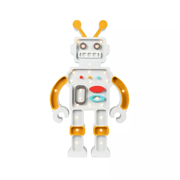 Little Lights, Nattlampe til barnerommet, Robot Metallic grey