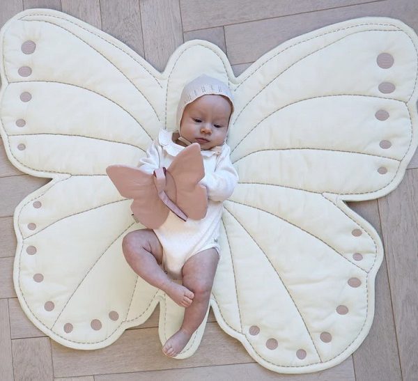 Cam Cam, lekematte i bomull Butterfly, Off white