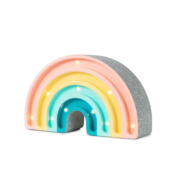 Little Lights, Nattlampe til barnerommet, Regnbue MINI pastel glitter