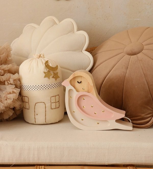 Little Lights, Nattlampe Liten fugl strawberry cream
