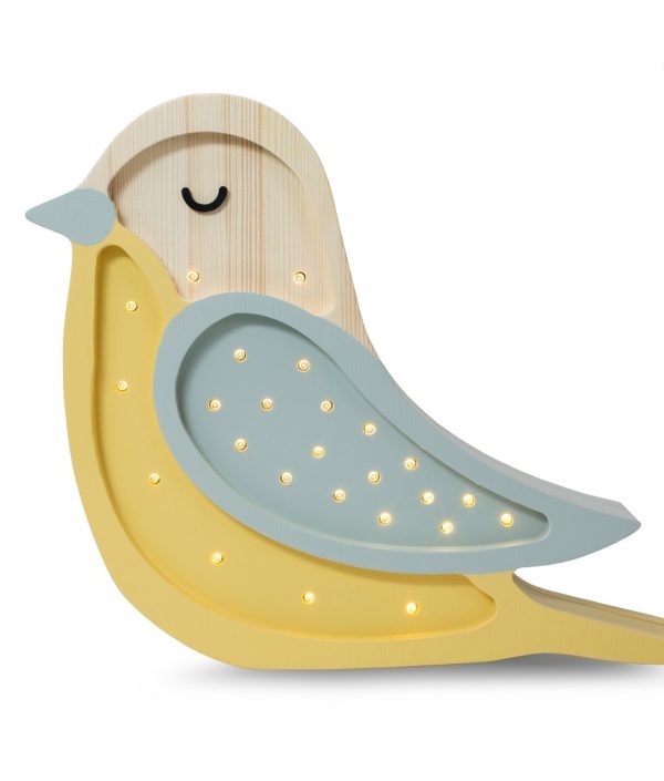 Little Lights, Nattlampe til barnerommet, Stor fugl Khaki mustard