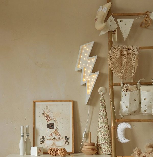 Little Lights, Nattlampe til barnerommet, Lyn hvit