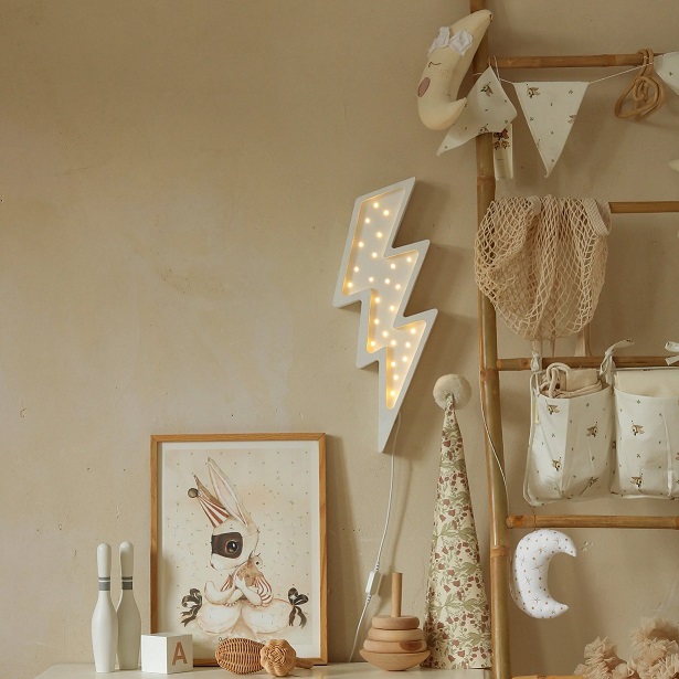 Little Lights, Nattlampe til barnerommet, Lyn hvit - Bilde 2