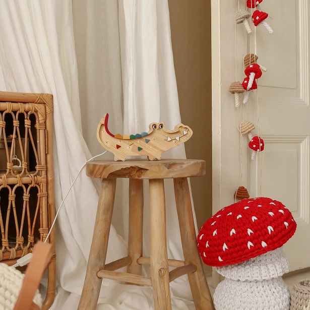 Little Lights, Nattlampe til barnerommet, Krokodille mini tre - Bilde 3