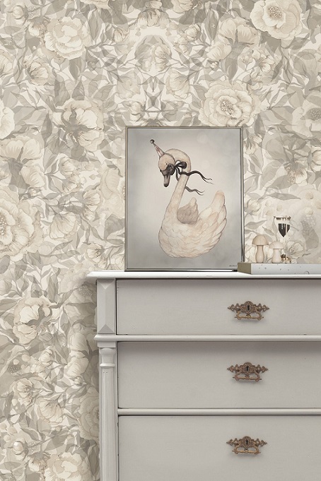 Mrs Mighetto, tapet Poppies for Marlene, Soft Creme - Bilde 6