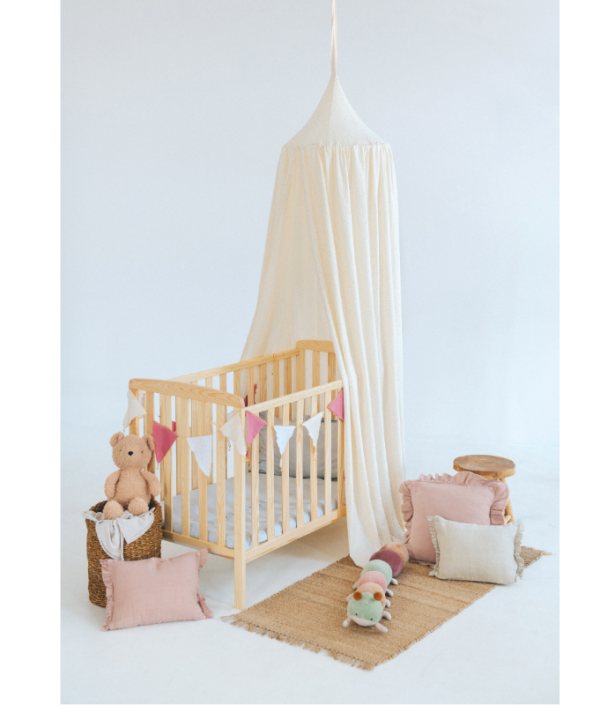 Babylove, Écru sengehimmel i bomullsmuslin med lysslynge