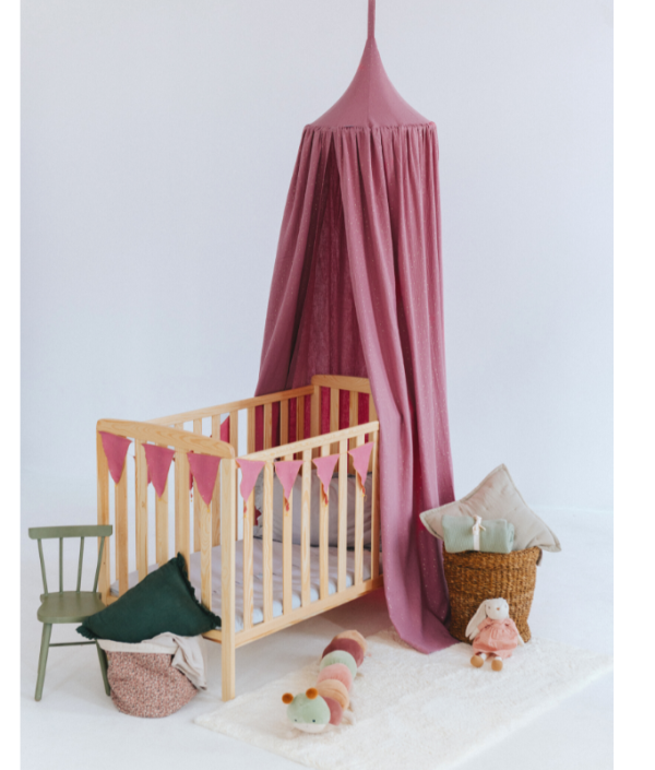 Babylove, Plum sengehimmel i bomullsmuslin med lysslynge