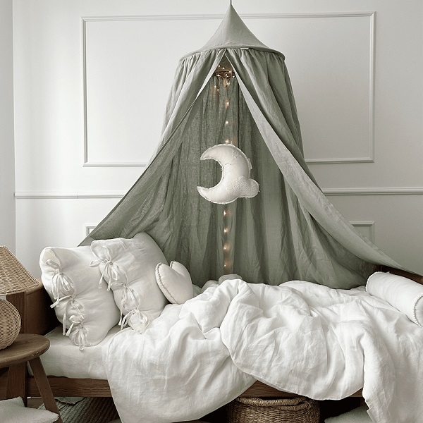 Stor maxi salvie sengehimmel i lin, Cotton & Sweets