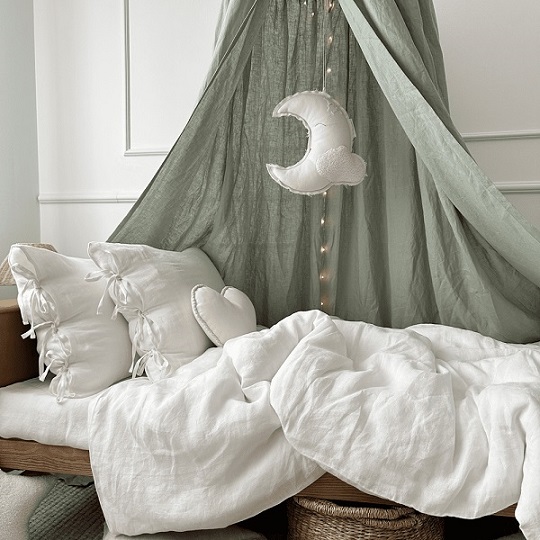Stor maxi salvie sengehimmel i lin, Cotton & Sweets - Bilde 5