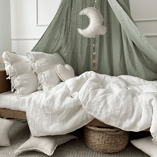 Stor maxi salvie sengehimmel i lin, Cotton & Sweets - Bilde 3