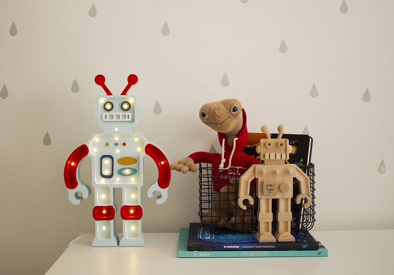 Little Lights, Nattlampe til barnerommet, Robot Metallic blue - Bilde 3
