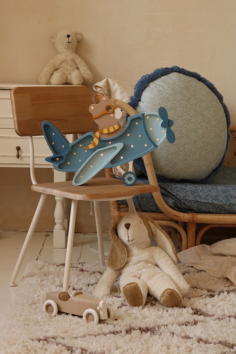 Little Lights, Nattlampe til barnerommet, Vintage fly blå - Bilde 6