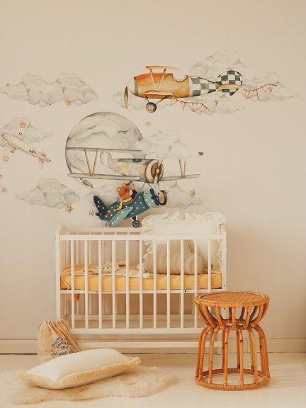 Little Lights, Nattlampe til barnerommet, Vintage fly blå - Bilde 8