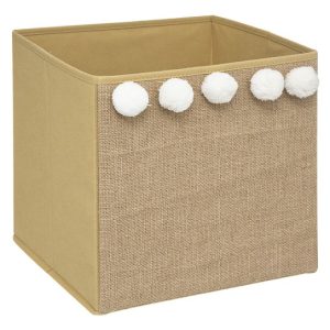 Oppbevaringskurv pompom, natur