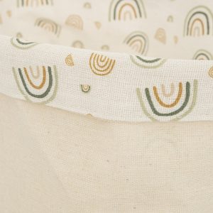 Oppbevaringskurv i stoff Rainbow, 3-pack