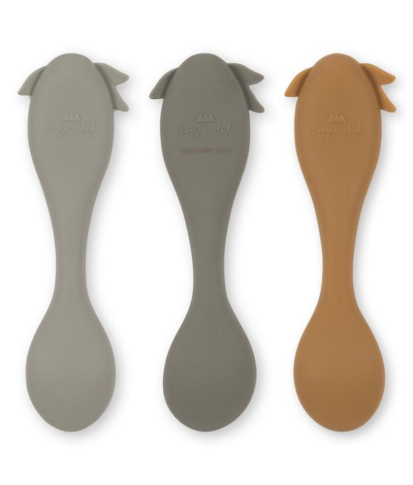 Konges Sløjd, silikonskjeer Lemon 3-pack, Ocean mix