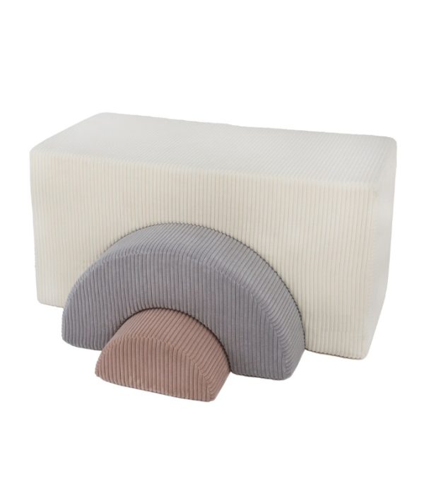 Babylove, Byggbare klosser i stoff Rainbow, beige