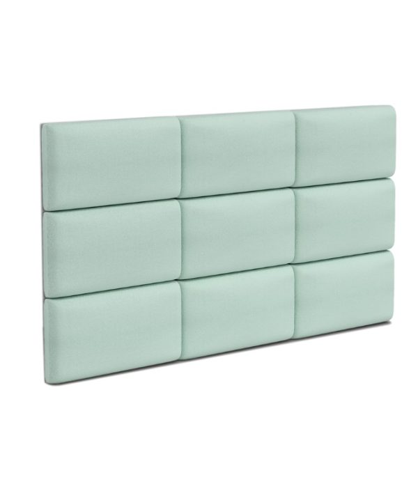 Velourkledde veggpaneler, mint (ulike mål)