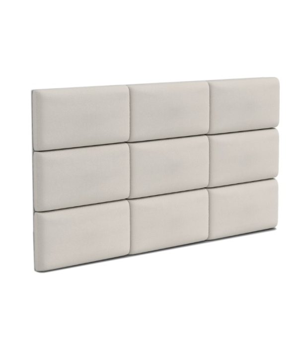 Velourkledd veggpaneler, cream (forskjellige mål)